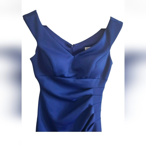 Cache Dress Royal Blue Slinky Cocktail Size 0 - Picture 3 of 4